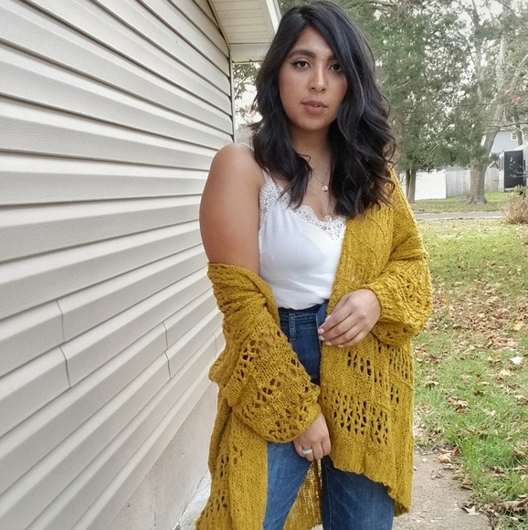 𝙉𝙀𝙒| FAITHFULNESS MUSTARD YELLOW KNIT CARDIGAN - Picture 5 of 11